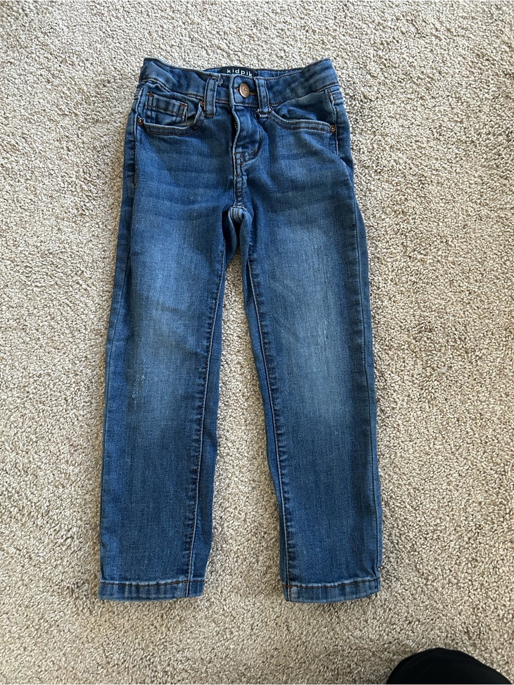 KIDPIK Girls Blue Denim Jeans Straight Leg Size 4
